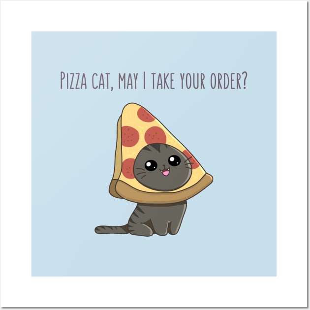 Pizza Cat Wall Art by AnishaCreations